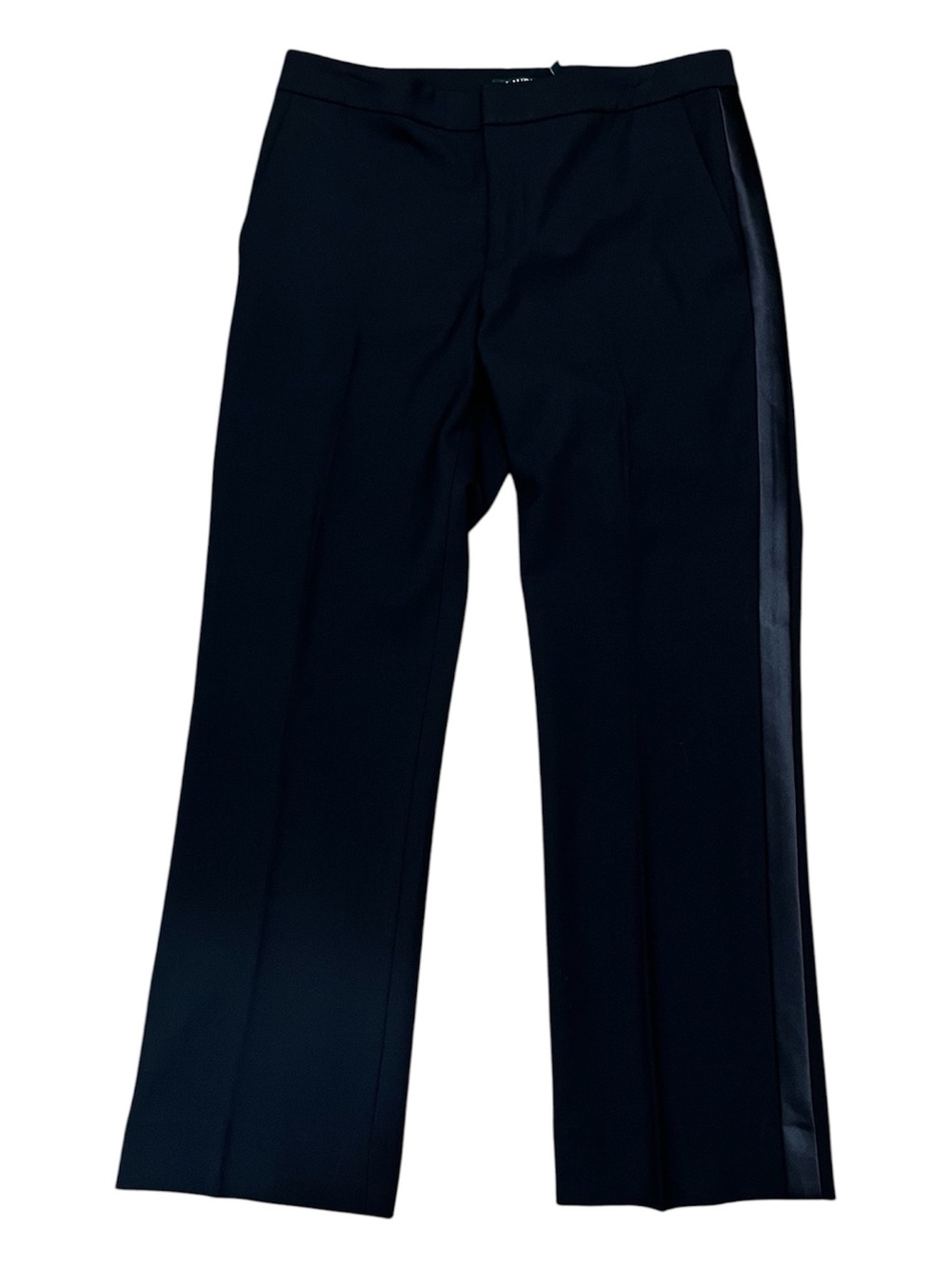 LRL Ralph Lauren Wool Blend Black Tuxedo Trouser Pants Size 8